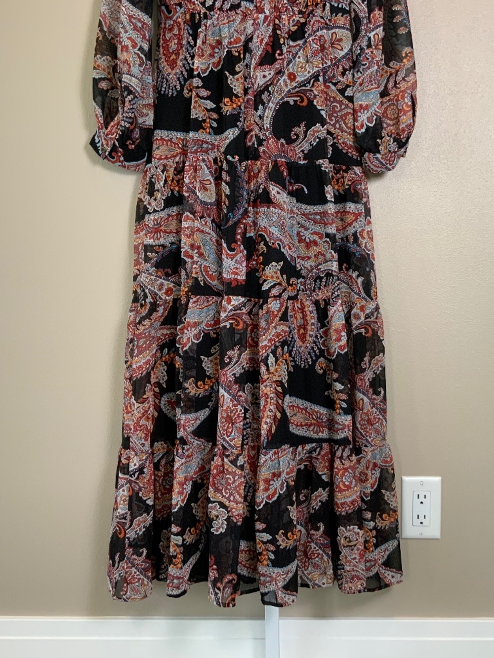 Anthropologie Paisley Long Sleeve Maxi Dress - Picture 14 of 16